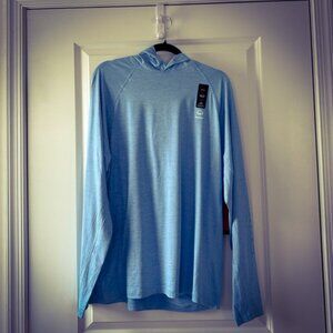 Wolverine Sun-Stop Pullover Long Sleeve Hoody Men Pacific Heather Size Large